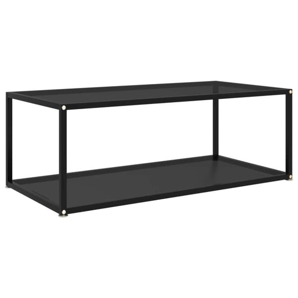 vidaXL sofabord 100x50x35 cm hærdet glas sort