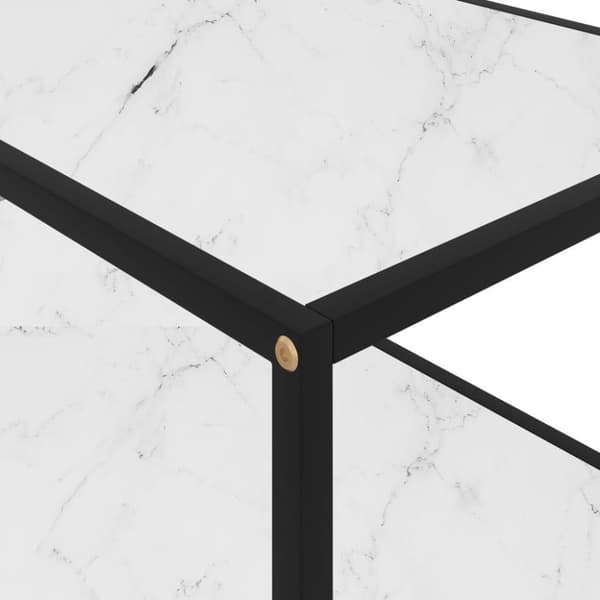 vidaXL Sohvapöytä valkoinen 100x50x35 cm karkaistu lasi
