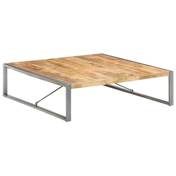vidaXL Sofabord 140x140x40 cm grovt mangotre change2