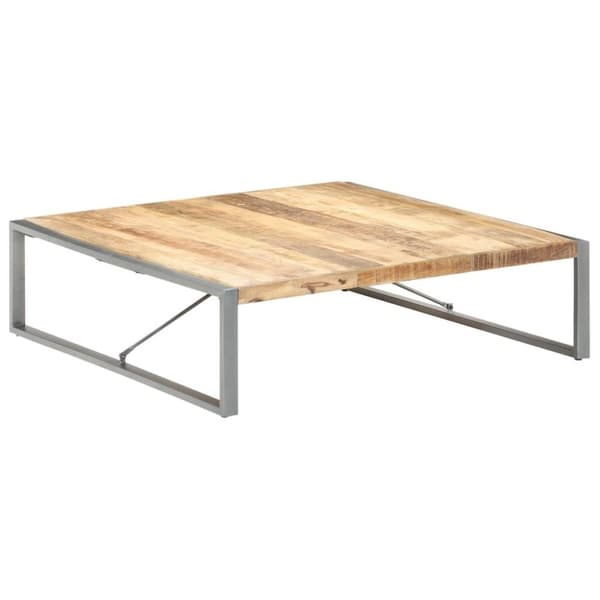 vidaXL Sofabord 140x140x40 cm grovt mangotre change2