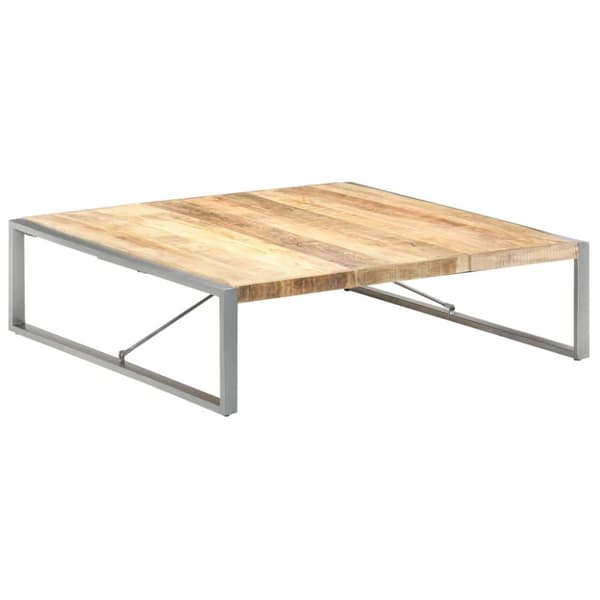 vidaXL Sofabord 140x140x40 cm grovt mangotre change2