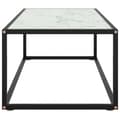 Miniatyrbillede 3 af 7: vidaXL sofabord 100x50x35 cm hvidt marmorglas sort