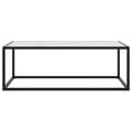 Miniatyrbillede 2 af 7: vidaXL sofabord 100x50x35 cm hvidt marmorglas sort