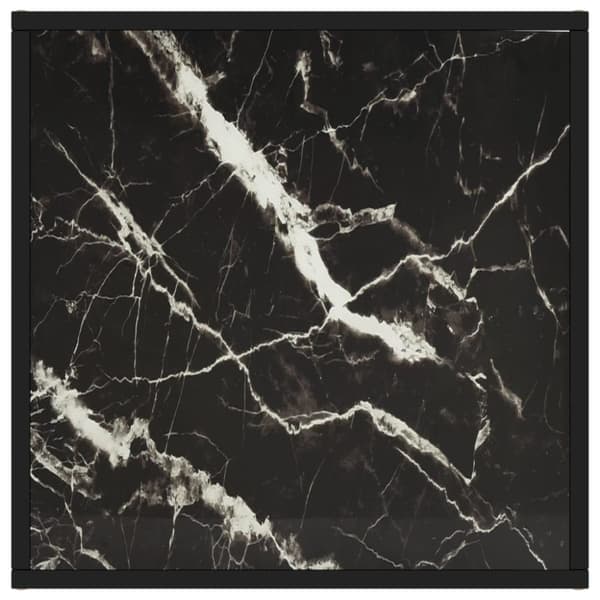 vidaXL sofabord 60x60x35 cm marmorglas sort