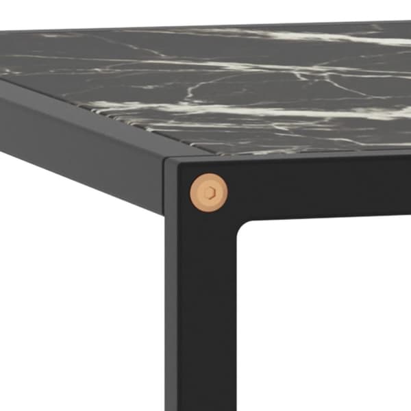 vidaXL sofabord 60x60x35 cm marmorglas sort