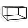 Miniatyrbillede 5 af 5: vidaXL sofabord 60x60x35 cm marmorglas sort