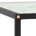 Miniatyrbillede 4 af 6: vidaXL sofabord 60x60x35 cm hvidt marmorglas sort