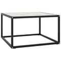 Miniatyrbillede 1 af 6: vidaXL sofabord 60x60x35 cm hvidt marmorglas sort