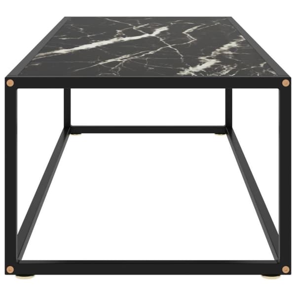vidaXL sofabord 120x50x35 cm marmorglas sort