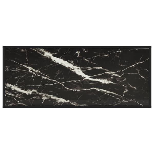 vidaXL sofabord 120x50x35 cm marmorglas sort