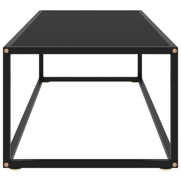 vidaXL Sohvapöytä musta mustalla lasilla 120x50x35 cm