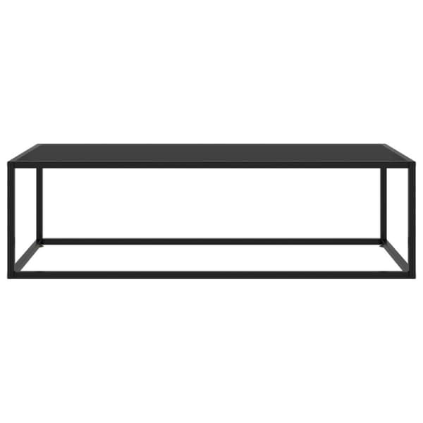 vidaXL Sohvapöytä musta mustalla lasilla 120x50x35 cm