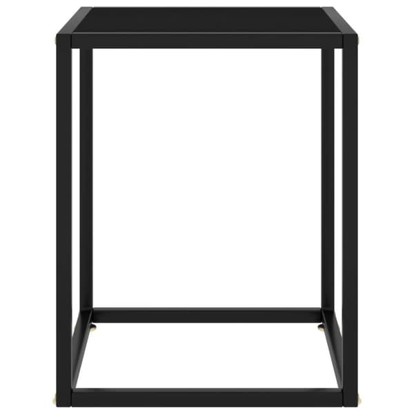 vidaXL Sohvapöytä musta ja musta lasi 40x40x50 cm