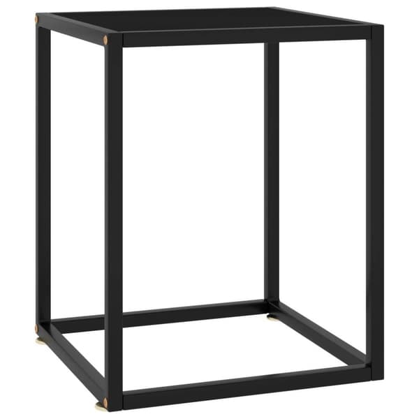 vidaXL Sohvapöytä musta ja musta lasi 40x40x50 cm
