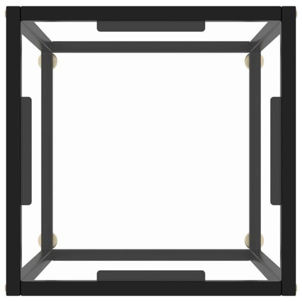 vidaXL Soffbord svart med härdat glas 40x40x50 cm