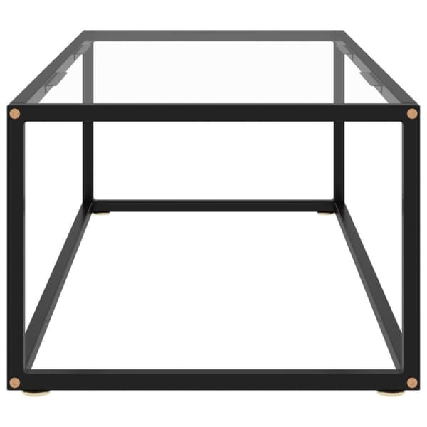 vidaXL sofabord 100x50x35 cm hærdet glas sort