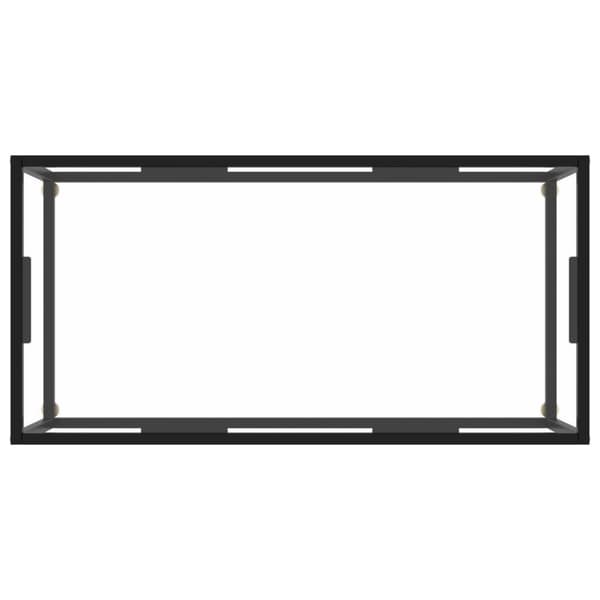 vidaXL sofabord 100x50x35 cm hærdet glas sort