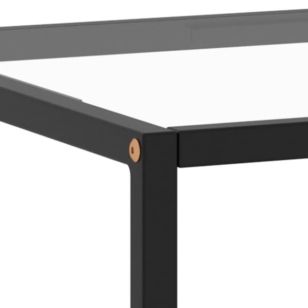 vidaXL sofabord 100x50x35 cm hærdet glas sort