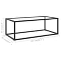 Miniatyrbillede 6 af 6: vidaXL sofabord 100x50x35 cm hærdet glas sort