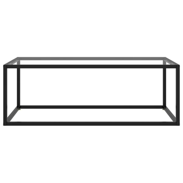 vidaXL sofabord 100x50x35 cm hærdet glas sort