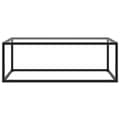 Miniatyrbillede 2 af 6: vidaXL sofabord 100x50x35 cm hærdet glas sort
