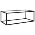 Miniatyrbillede 1 af 6: vidaXL sofabord 100x50x35 cm hærdet glas sort