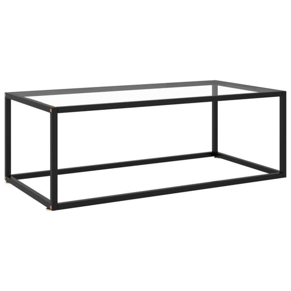 vidaXL sofabord 100x50x35 cm hærdet glas sort