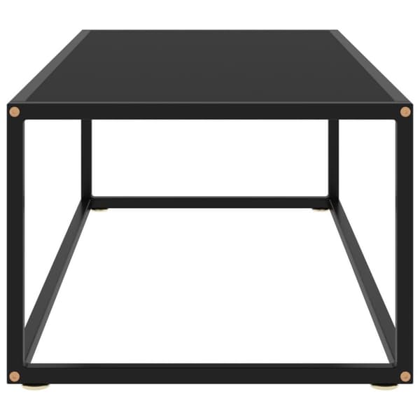 vidaXL sofabord 100x50x35 cm glas sort