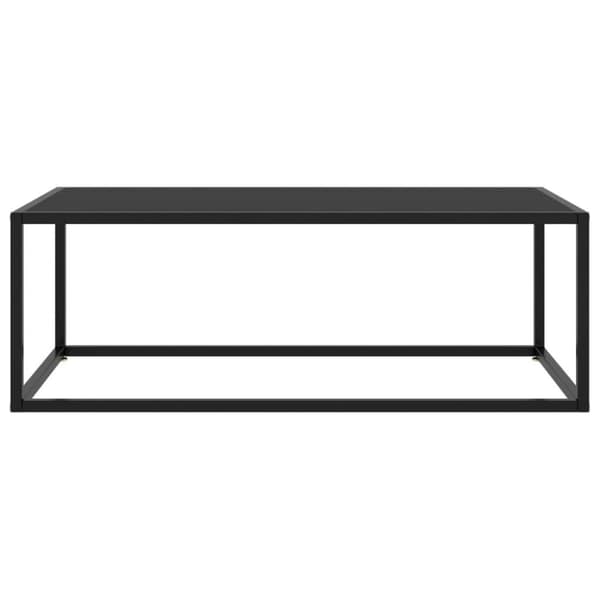 vidaXL sofabord 100x50x35 cm glas sort