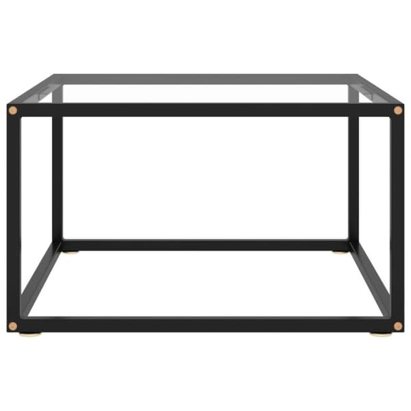 vidaXL Sohvapöytä musta karkaistu lasi 60x60x35 cm