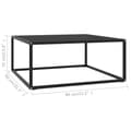 Miniatyrbillede 5 af 5: vidaXL sofabord 80x80x35 cm glas sort