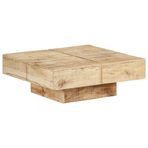 vidaXL Sohvapöytä 80x80x28 cm täysi mangopuu