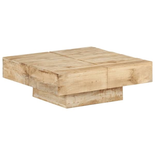 vidaXL Salongbord 80x80x28 cm heltre mango