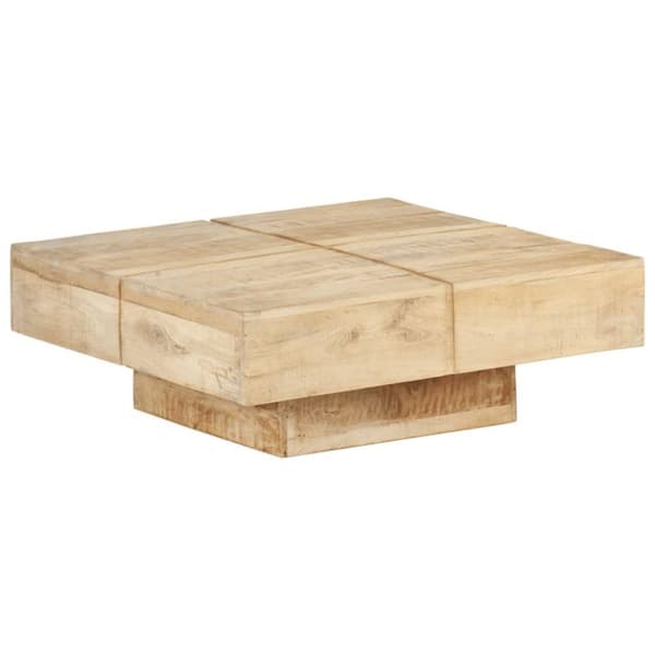 vidaXL Salongbord 80x80x28 cm heltre mango