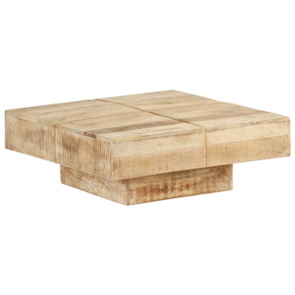 vidaXL Salongbord 80x80x28 cm heltre mango