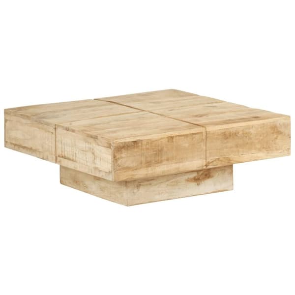 vidaXL Salongbord 80x80x28 cm heltre mango