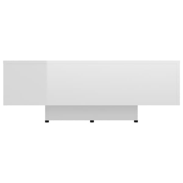 vidaXL Soffbord vit högglans 85x55x31 cm spånskiva