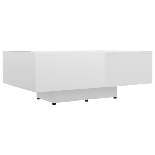 vidaXL Soffbord vit högglans 85x55x31 cm spånskiva