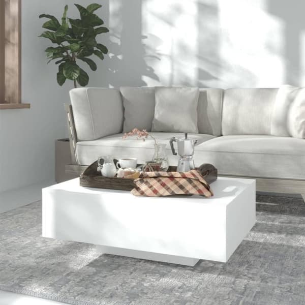 vidaXL Soffbord vit 85x55x31 cm spånskiva