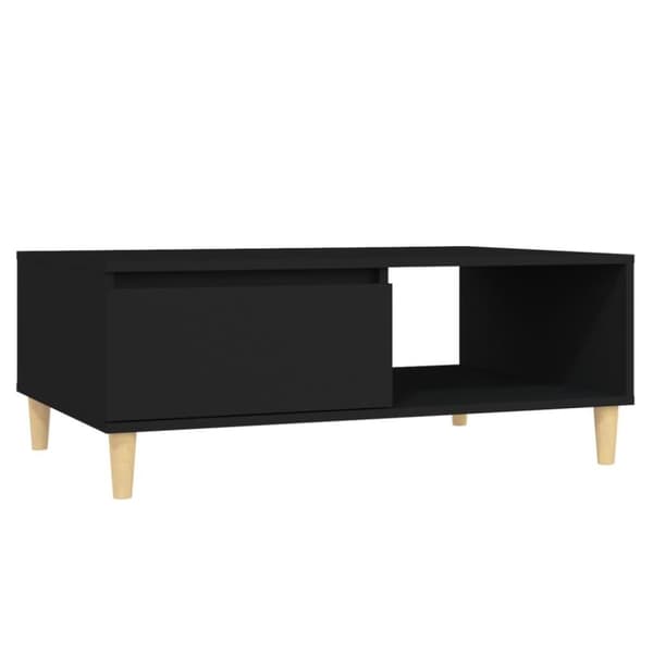 vidaXL Sohvapöytä musta 90x60x35 cm lastulevy
