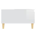 Miniatyrbilde 7 av 10: vidaXL Salongbord høyglans hvit 90x60x35 cm sponplate