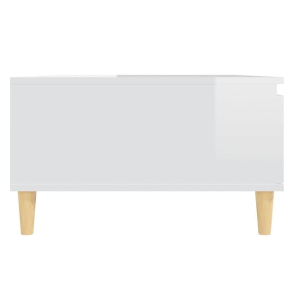 vidaXL Salongbord høyglans hvit 90x60x35 cm sponplate