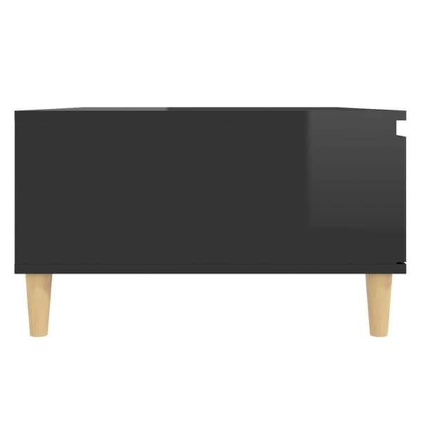 vidaXL Sohvapöytä korkeakiilto musta 90x60x35 cm lastulevy