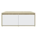 Miniatyrbilde 4 av 9: vidaXL Salongbord hvit og sonoma eik 80x80x31 cm sponplate