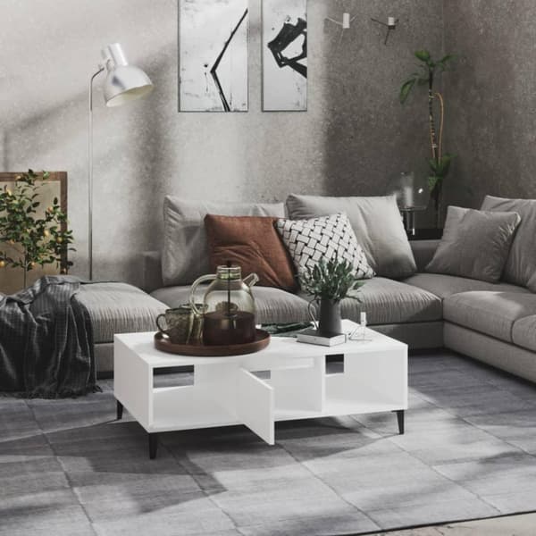 vidaXL Soffbord vit 103,5x60x35 cm spånskiva