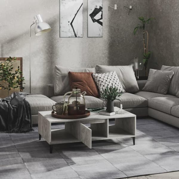 vidaXL sofabord 103,5x60x35 cm spånplade betongrå