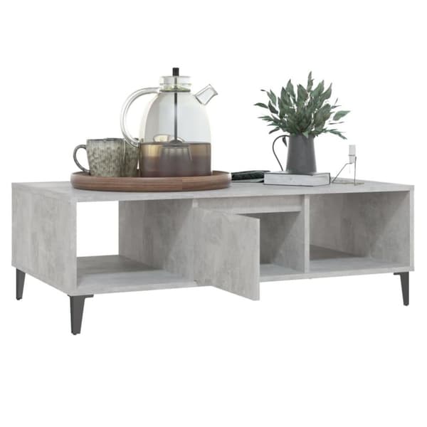 vidaXL sofabord 103,5x60x35 cm spånplade betongrå