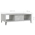 Miniatyrbillede 9 af 10: vidaXL sofabord 103,5x60x35 cm spånplade betongrå