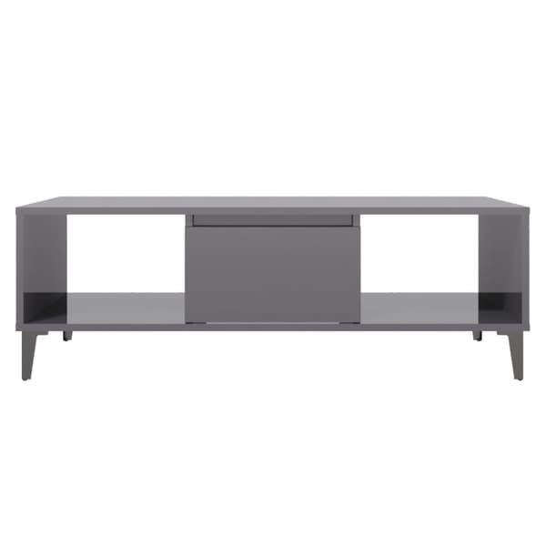 vidaXL Soffbord grå högglans 103,5x60x35 cm spånskiva