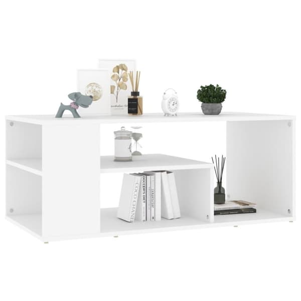 vidaXL Soffbord vit 100x50x40 cm spånskiva